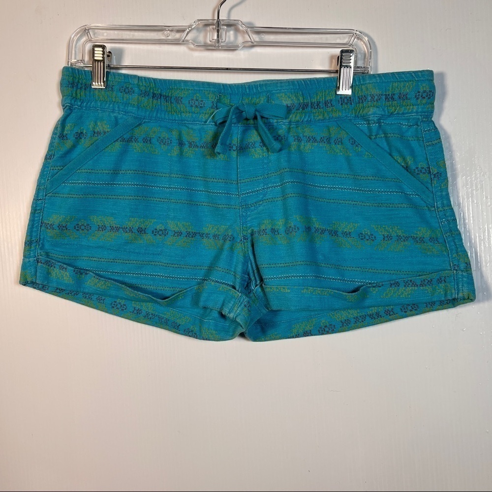 FIRE LOS ANGELES BOHO Linen/Cotton shorts. Elastic waistband w/tie. Size Large